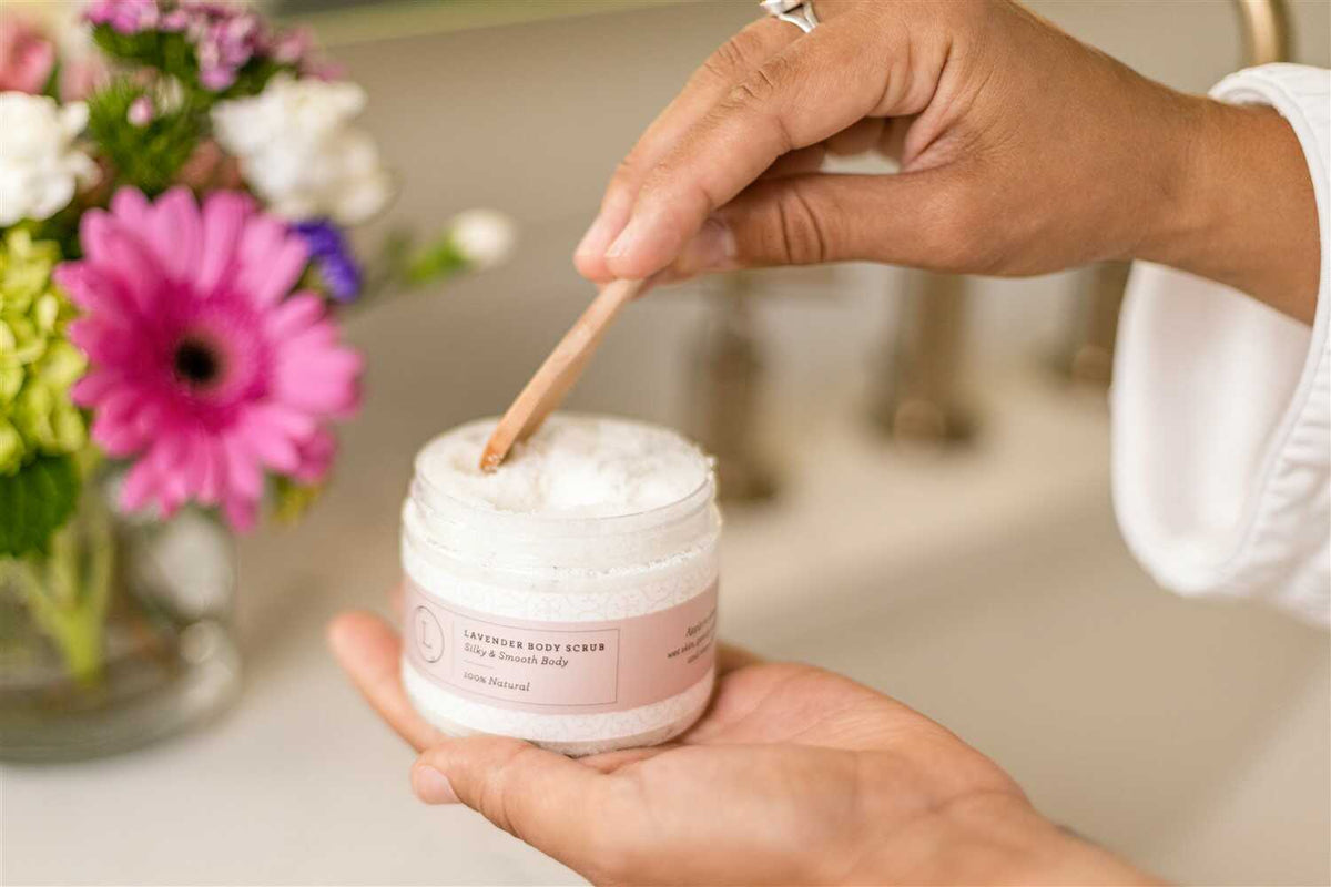 Lavender & CBD Body Scrub — Natural Exfoliating Salt Scrub